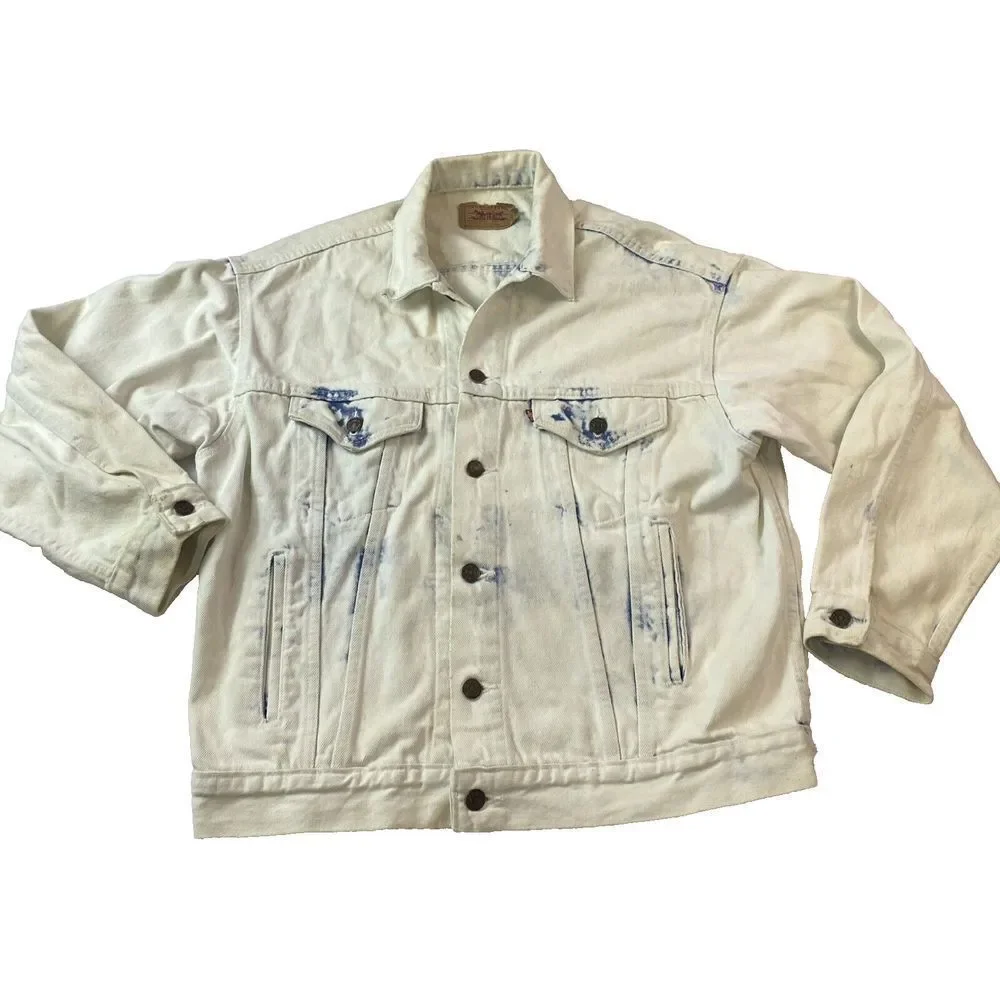 Levi's‎ Vintage USA 70507 Denim Trucker Jacket Men's Size Medium Bleach Wash 90s